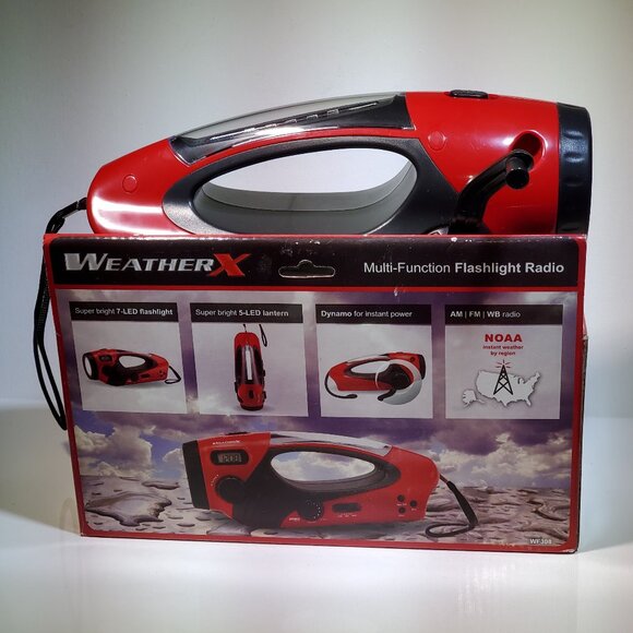 WEATHER X EMERGENCY WEATHER RADIO WITH AM-FM & WEATHER BAND, DIGITAL CLOCK - Picture 2 of 4